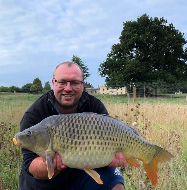 Sam with a estate lake common 👍😎 #arrowmeadowfishery #enjoyfishing #el
