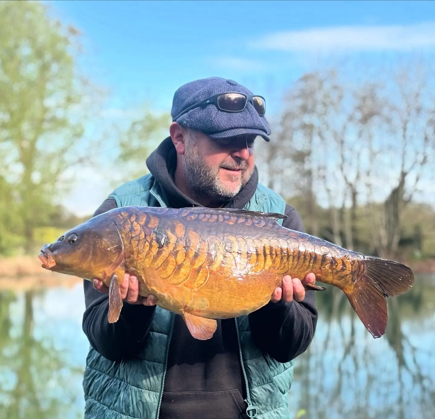 Alan Hicks @ Simmonds pool - old 🏴󠁧󠁢󠁥󠁮󠁧󠁿 mirror carp #sp #exclusivehirefishery #privatehirefishery #carpfishing #oldmirrorcarp